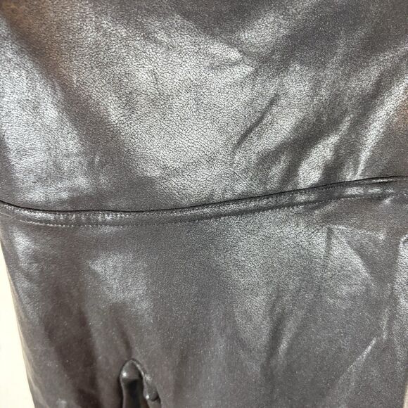 SPANX Women’s Faux Leather Leggings High Rise Black #20136R Sz L Lifting - Picture 5 of 7